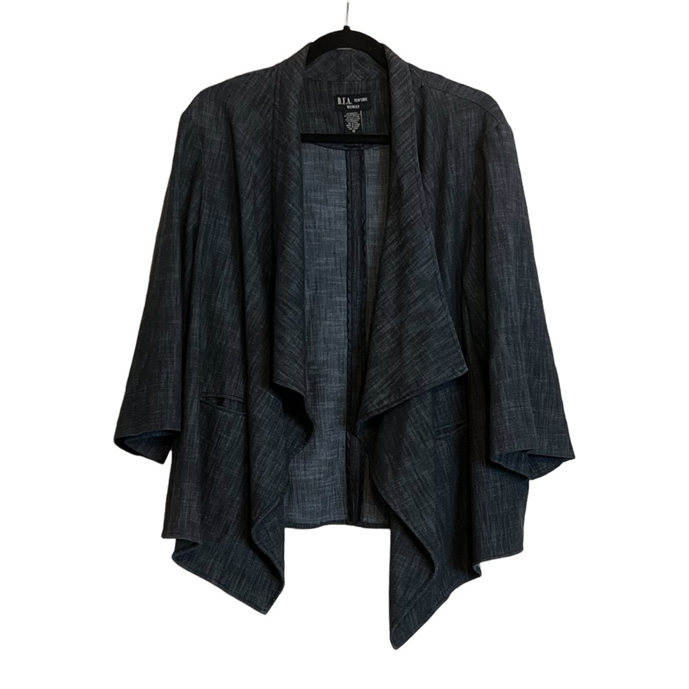 DTF Open Cardigan Blue Jean Color Size XL